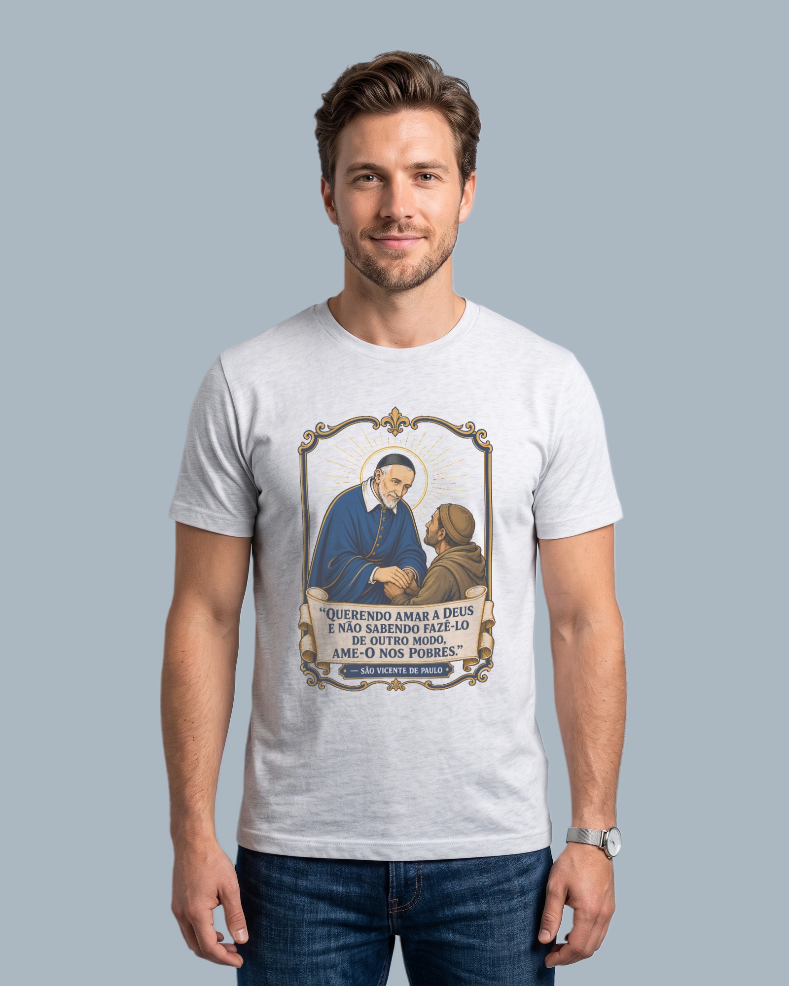 Camiseta Amar a Deus nos Pobres