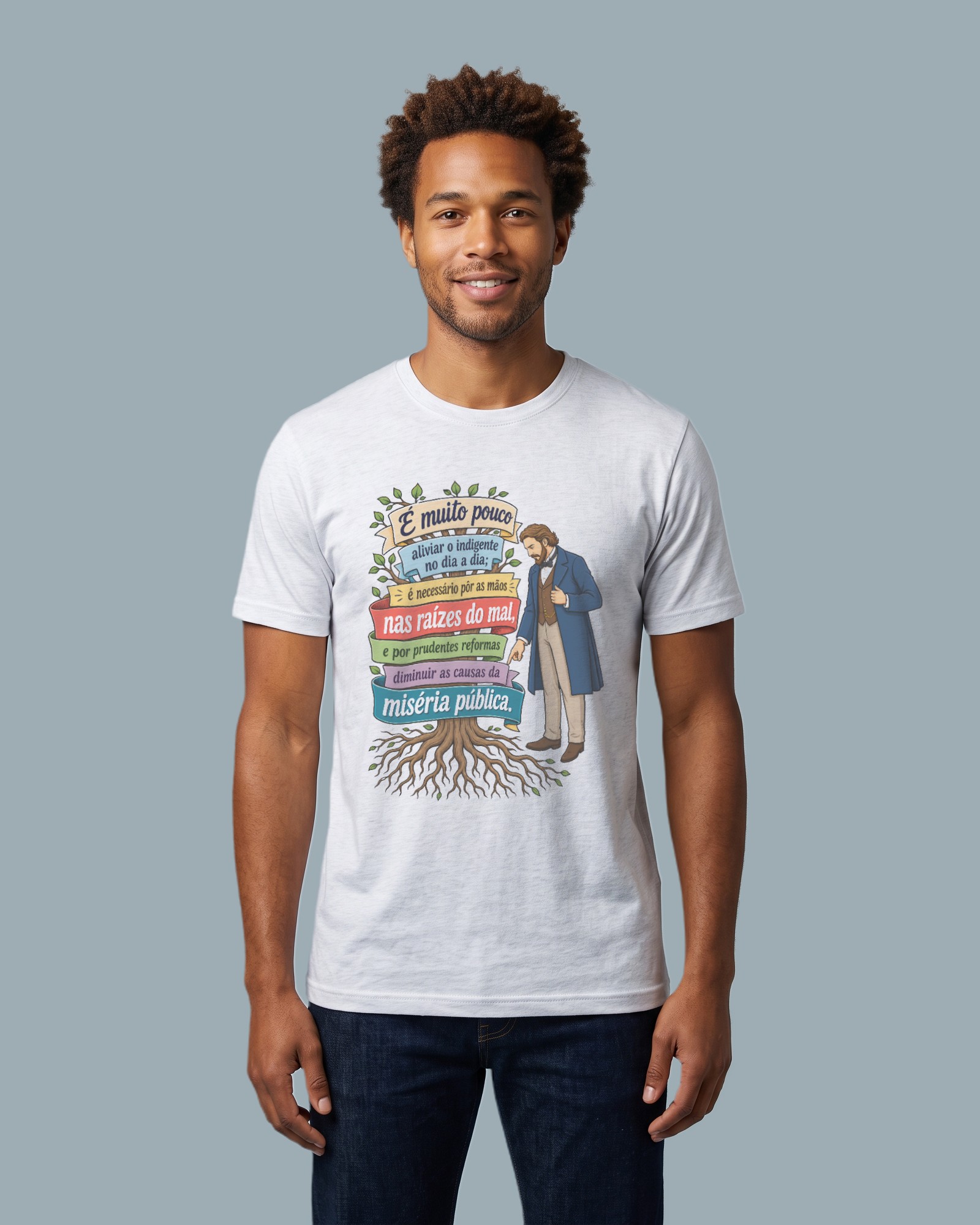 Camiseta Atacar as Raízes da Miséria
