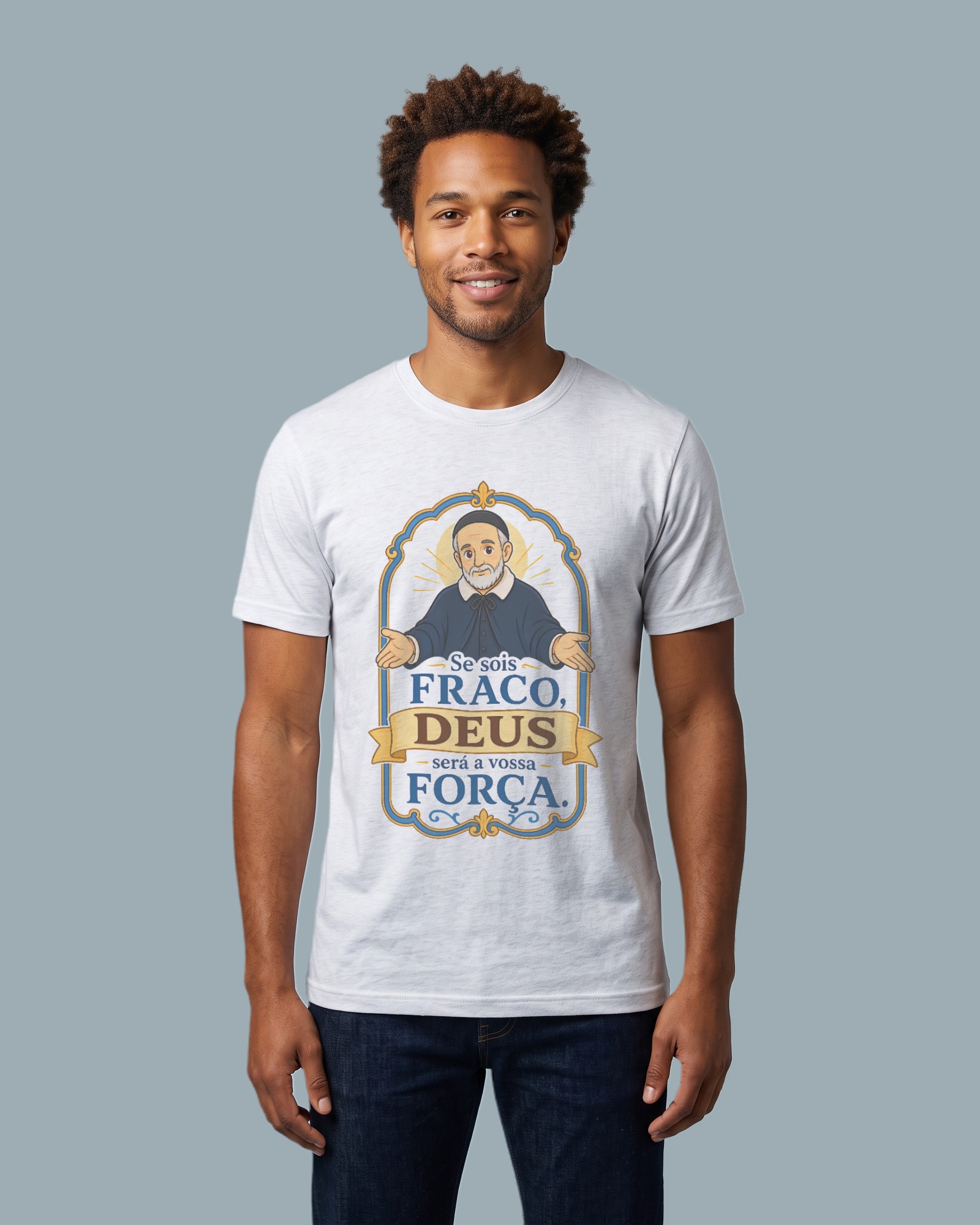 Camiseta Deus Será a Vossa Força