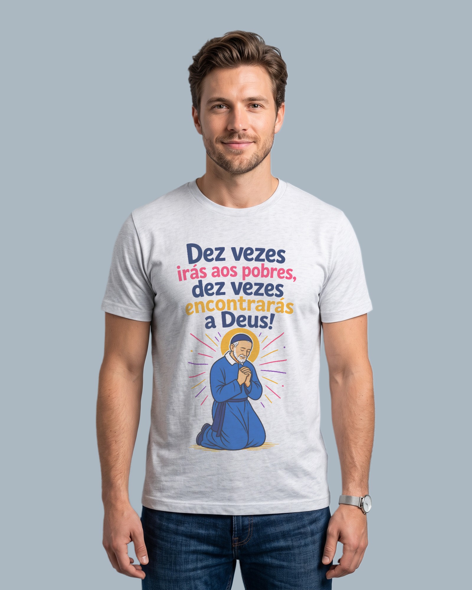 Camiseta Encontrar a Deus nos Pobres