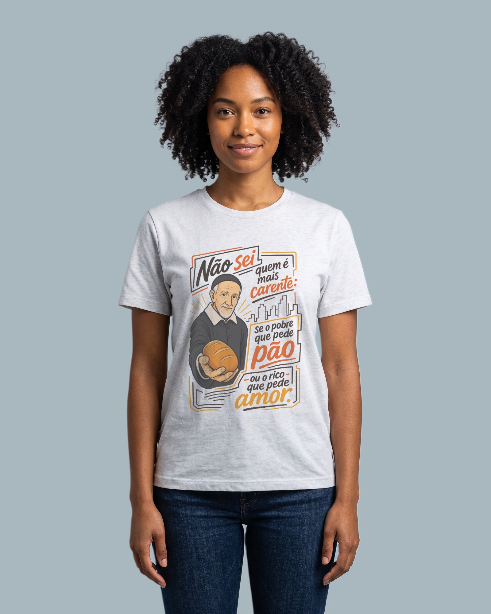 Camiseta Fome de Pão e Amor